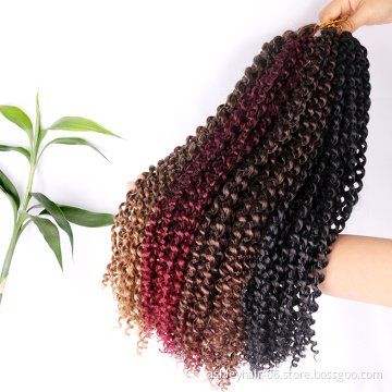 Hot Sale Bundles Bulk 27 Color Ombre Vendor 18Inch Kinky  Bohemian Extension Water Wave Crochet Passion Twist Braid Hair